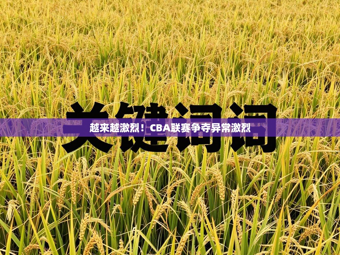 越来越激烈!CBA联赛争夺异常激烈 第1张